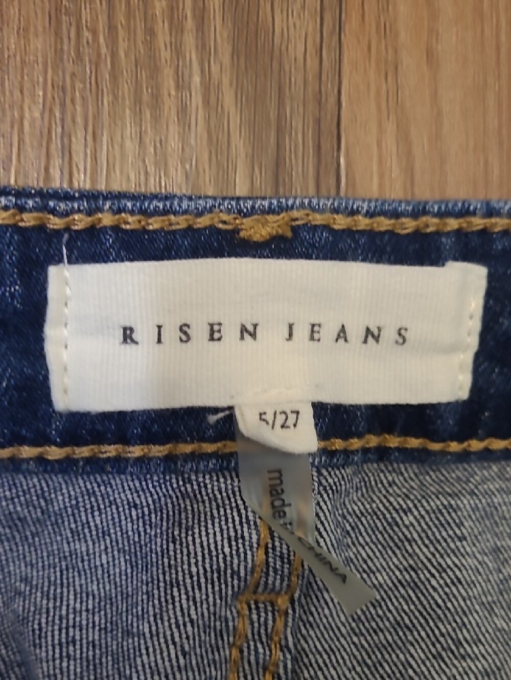 Dark Blue Distressed Womens Jeans - Picture 2 of 12